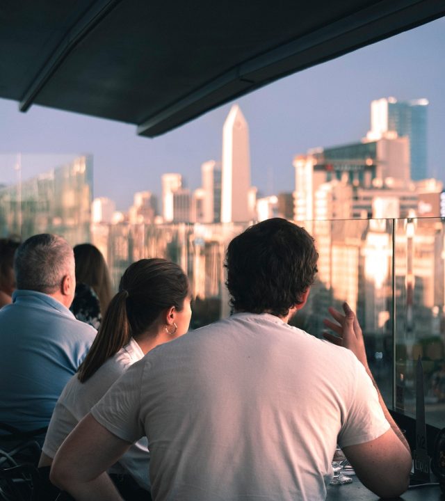 darling, nature, terrace, building, buildings, people, shades, sun, sunset, afternoon